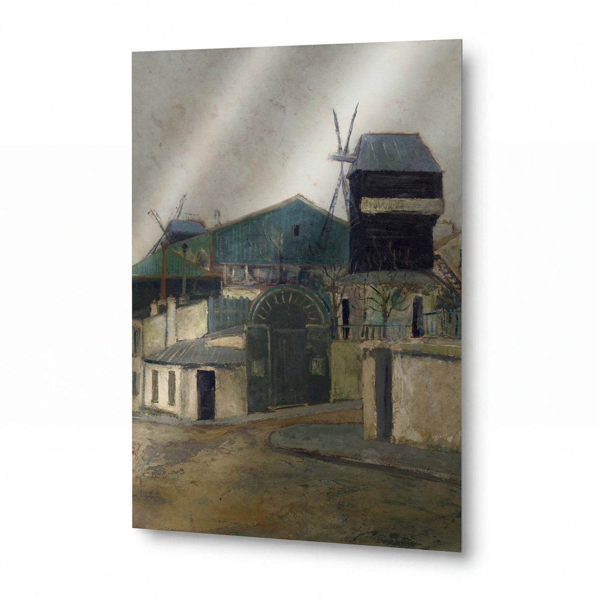 Obraz Maurice Utrillo — Le Moulin de la Galette — prémiová reprodukce na kovovém panelu
