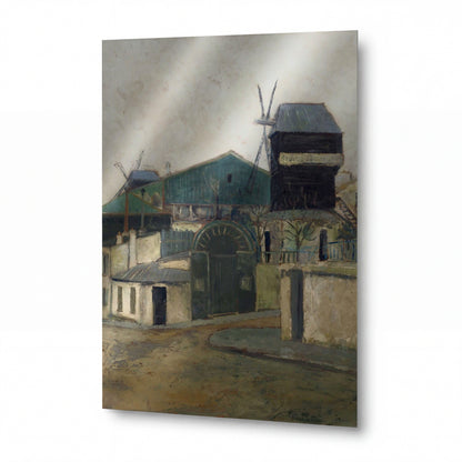 Obraz Maurice Utrillo — Le Moulin de la Galette — prémiová reprodukce na kovovém panelu