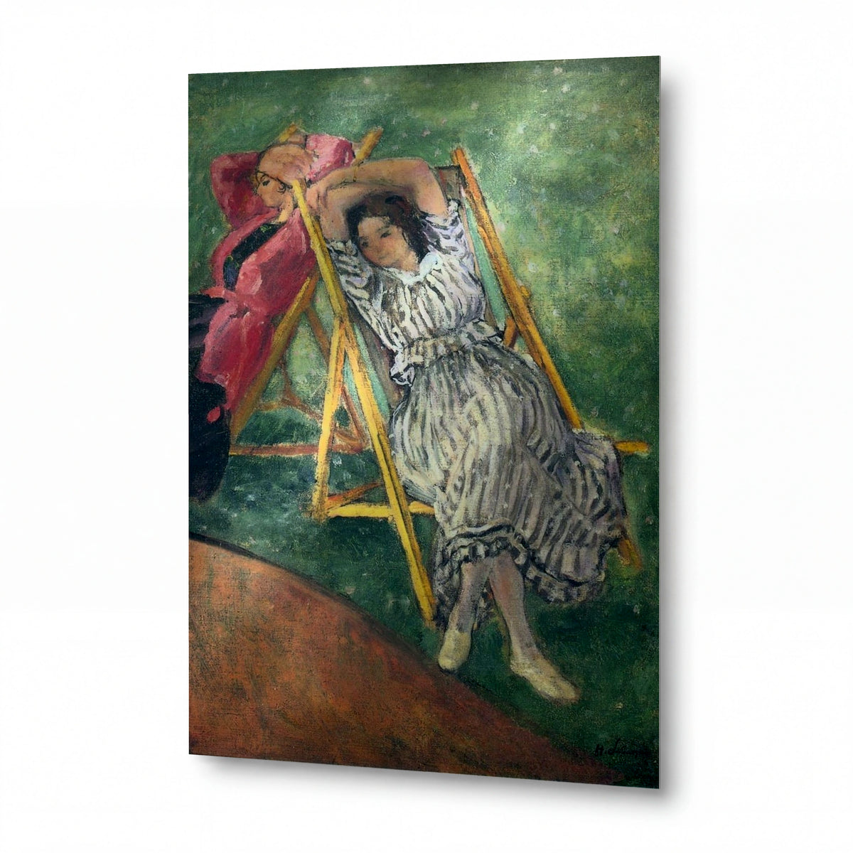 Obraz Henri Lebasque — Two Girls Resting — luxusní reprodukce na kovu