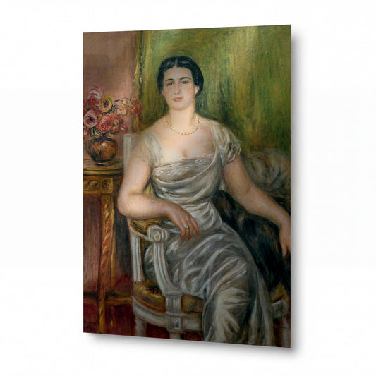 Obraz Pierre-Auguste Renoir — Alice Vallieres-Merzbach — kovová reprodukce s vysokým leskem — kovová reprodukce s vysokým leskem