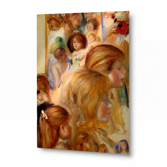 Obraz Renoir — Children's Heads — luxusní reprodukce na kovu — luxusní reprodukce na kovu