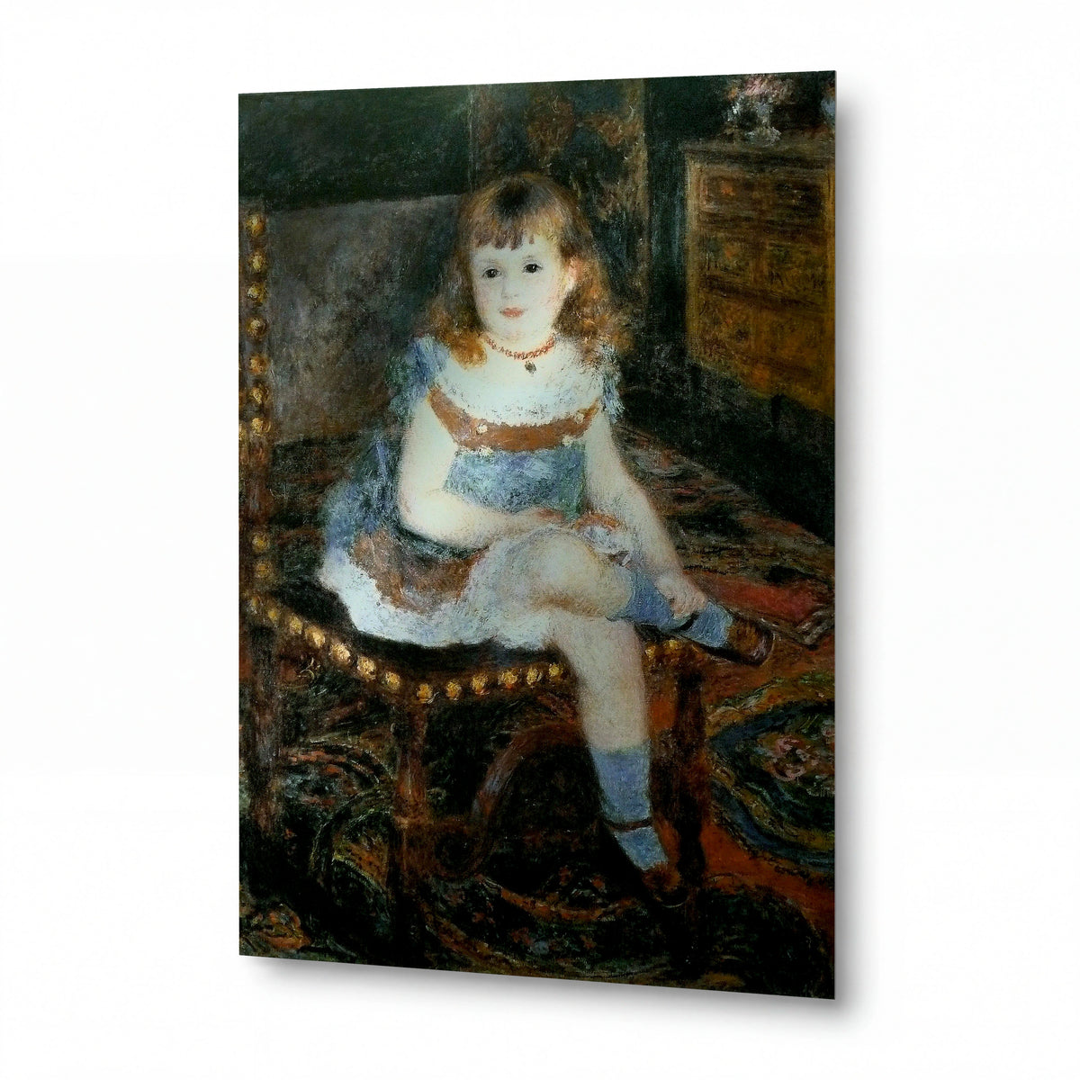 Obraz Pierre-Auguste Renoir — Georgette Charpentier Seated — lesklý obraz na hliníku — lesklý obraz na hliníku