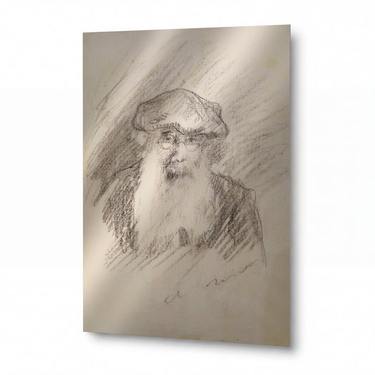 Obraz Renoir — Portrét Camilla Pissarra — kovový obraz na hliníkovém panelu — kovový obraz na hliníkovém panelu