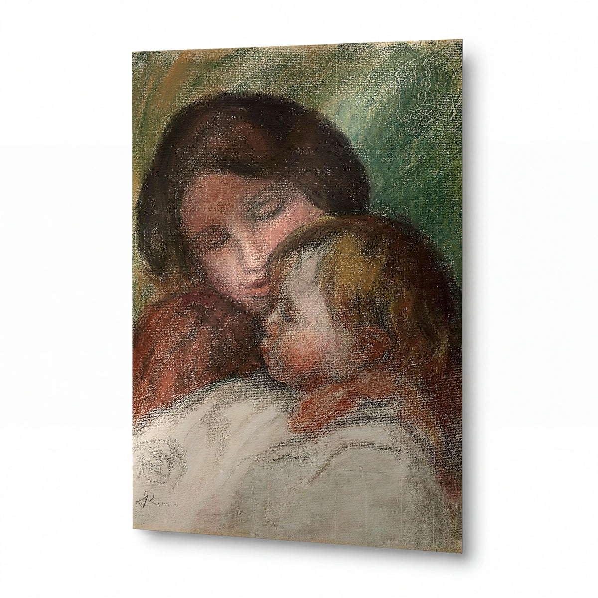 Obraz Pierre-Auguste Renoir — Suzanne a Jean — lesklý kovový obraz