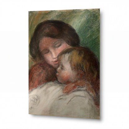 Obraz Pierre-Auguste Renoir — Suzanne a Jean — lesklý kovový obraz