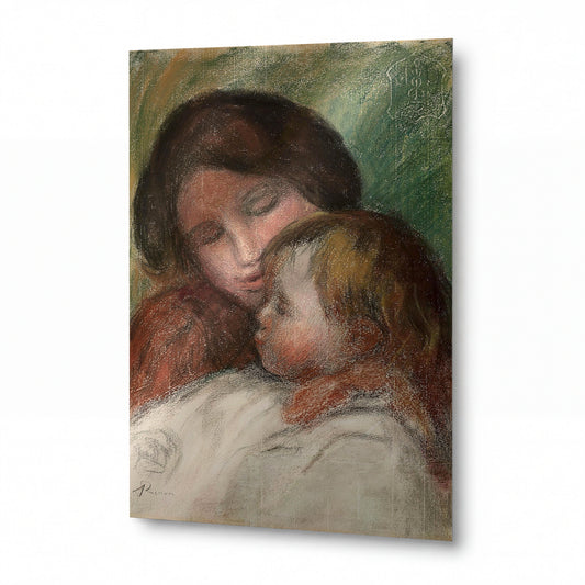 Obraz Pierre-Auguste Renoir — Suzanne a Jean — lesklý kovový obraz
