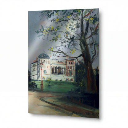 Obraz Maurice Utrillo — Montsouris Park, ex-Palais Bardo, Observatory, Paris, 1920-22 — kovový obraz s vysokým leskem