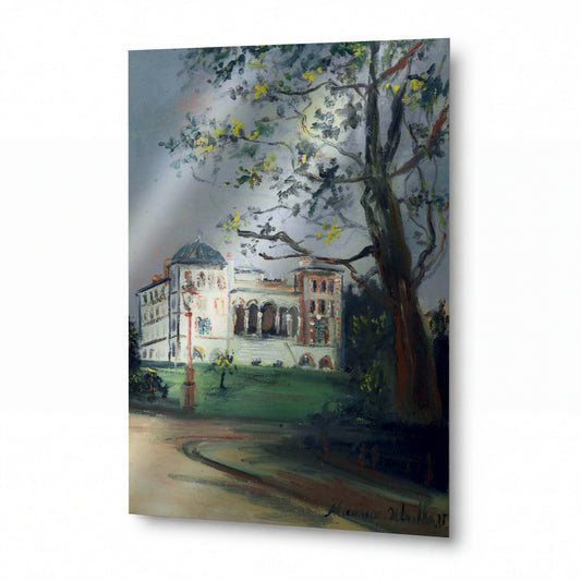 Obraz Maurice Utrillo — Montsouris Park, ex-Palais Bardo, Observatory, Paris, 1920-22 — kovový obraz s vysokým leskem