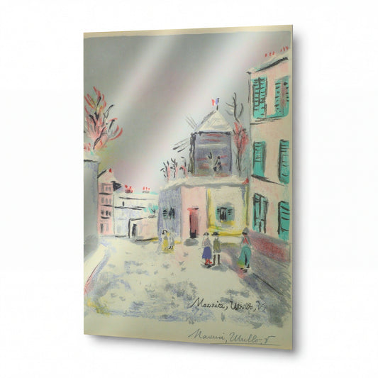 Obraz Maurice Utrillo — Paris Capitale, 1955 02 — luxusní reprodukce na kovu — luxusní reprodukce na kovu