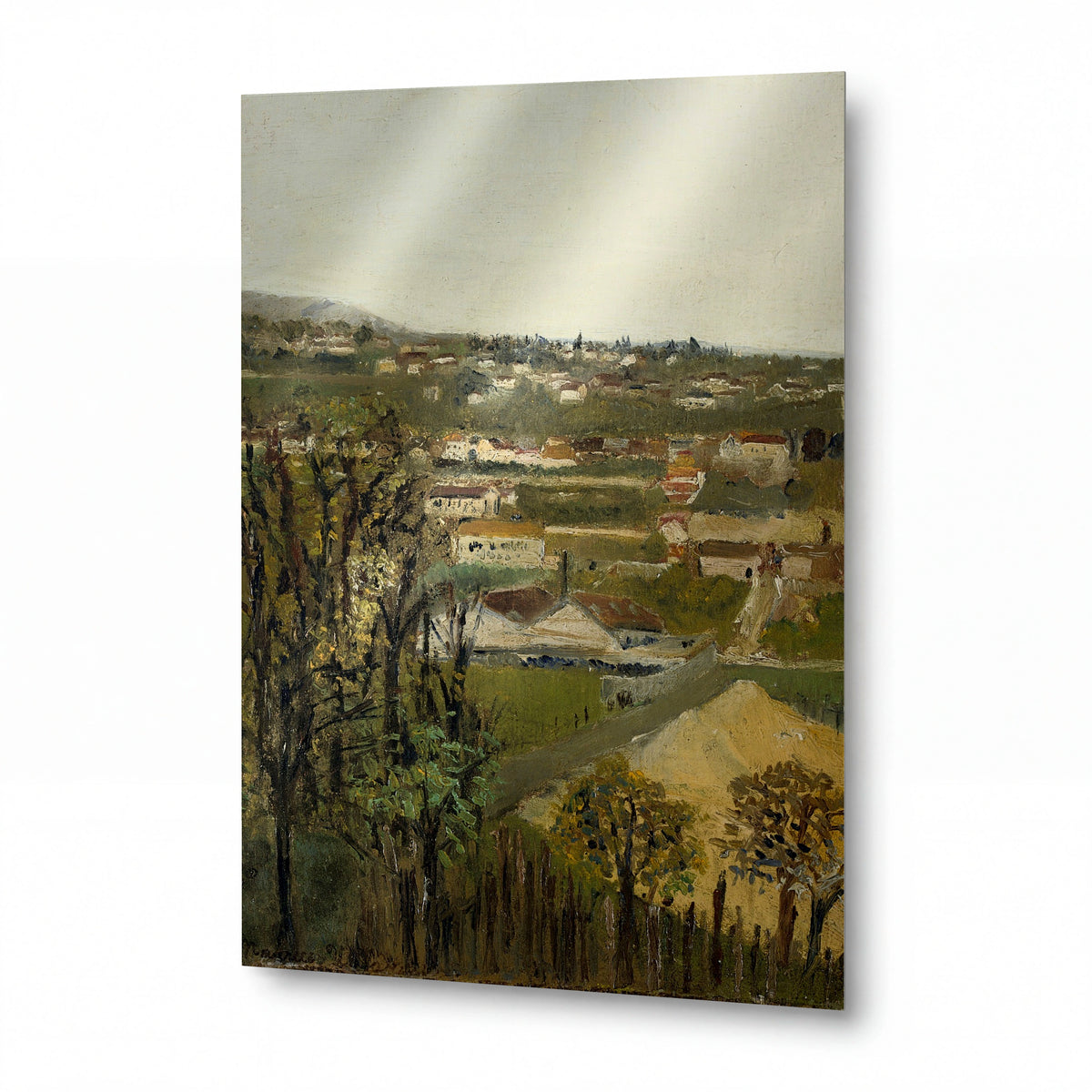 Obraz Maurice Utrillo — The Outskirts of Montmagny — reprodukce na lesklém hliníkovém panelu — reprodukce na lesklém hliníkovém panelu