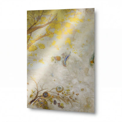 Obraz Odilon Redon — Domecy Decoration - The Yellow Flowering Branch — hliníkový panel s vysokým leskem