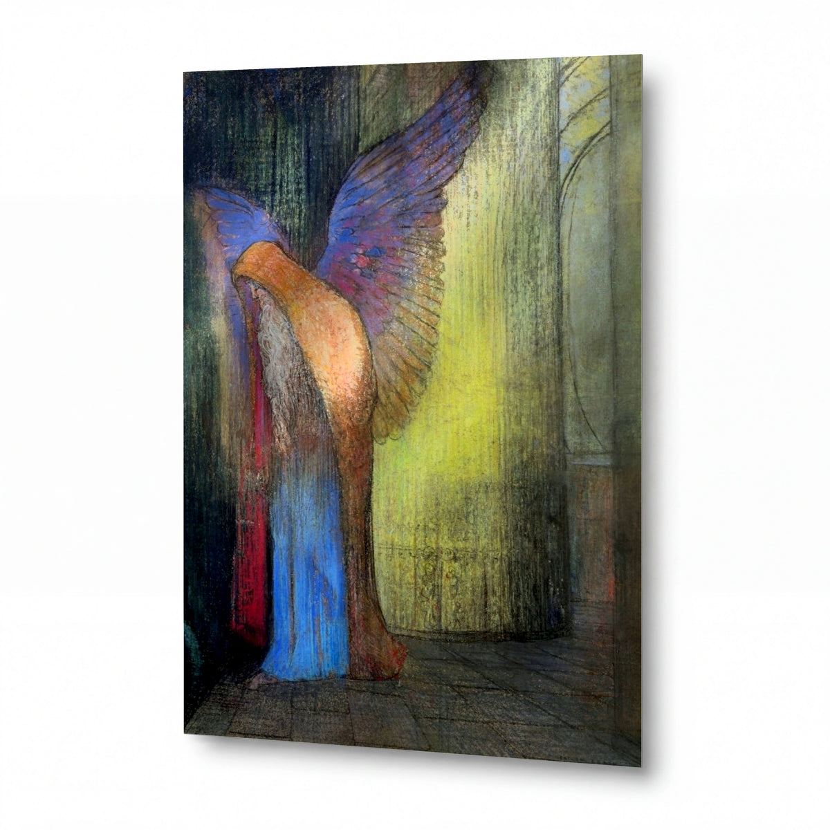 Obraz Odilon Redon — Old Man with Wings — prémiová reprodukce na kovovém panelu — prémiová reprodukce na kovovém panelu