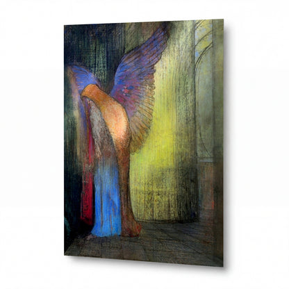 Obraz Odilon Redon — Old Man with Wings — prémiová reprodukce na kovovém panelu — prémiová reprodukce na kovovém panelu