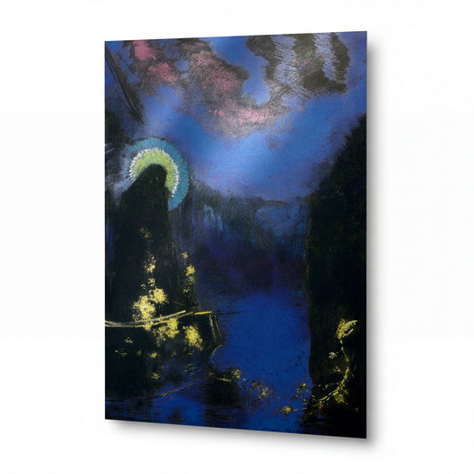 Obraz Odilon Redon — The Boat — umělecký kovový obraz s vysokým leskem — umělecký kovový obraz s vysokým leskem
