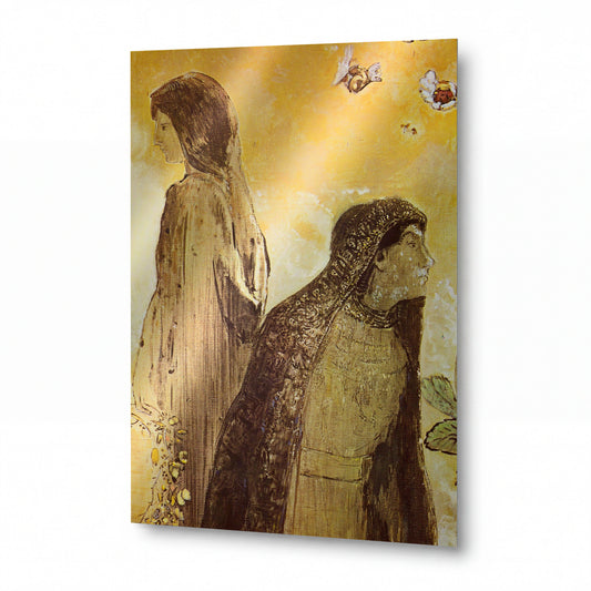 Obraz Odilon Redon — The Night — luxusní reprodukce na kovu — luxusní reprodukce na kovu