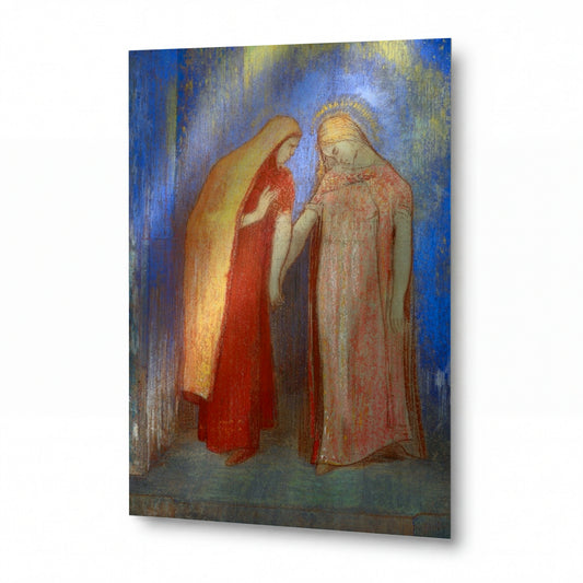 Obraz Odilon Redon — The Visitation — kovový obraz s vysokým leskem — kovový obraz s vysokým leskem
