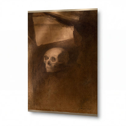 Obraz Odilon Redon — Through the Crack a Death's-Head Was Projected — hliníkový panel s vysokým leskem