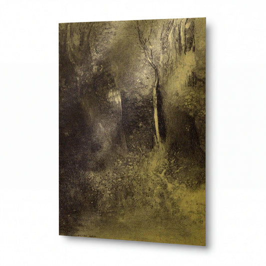 Obraz Odilon Redon — Trees — umělecký kovový obraz s vysokým leskem — umělecký kovový obraz s vysokým leskem