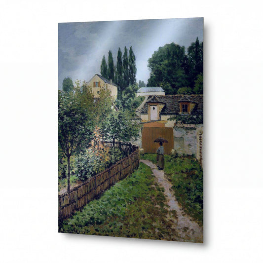 Obraz Alfred Sisley — Garden Path in Louveciennes — kovová reprodukce s vysokým leskem — kovová reprodukce s vysokým leskem