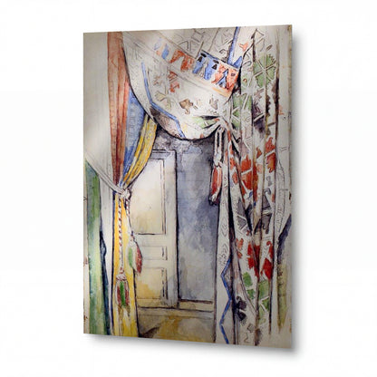Obraz Paul Cézanne — Curtains — kovový obraz na hliníkovém panelu — kovový obraz na hliníkovém panelu