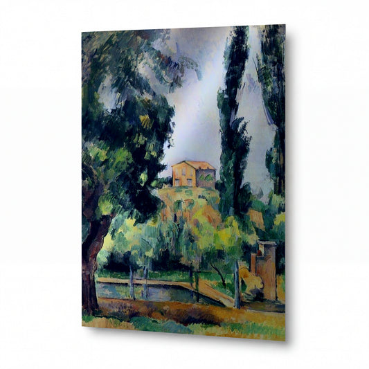 Obraz Paul Cézanne — Jas de Bouffan — umělecký kovový obraz s vysokým leskem — umělecký kovový obraz s vysokým leskem