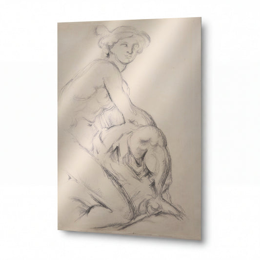 Obraz Paul Cézanne — Mercury (after Pigalle) — kovová reprodukce s vysokým leskem — kovová reprodukce s vysokým leskem