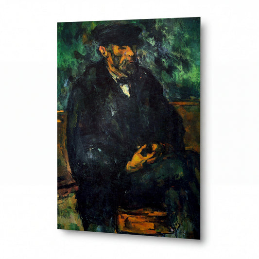 Obraz Paul Cézanne — Portrait of a Peasant — luxusní reprodukce na kovu — luxusní reprodukce na kovu