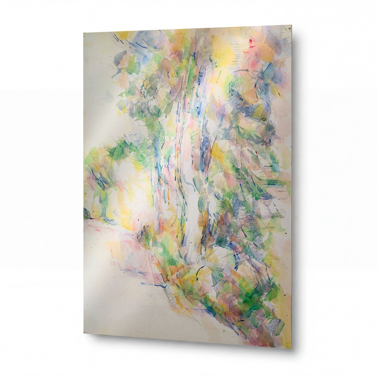Obraz Paul Cézanne — Road with Trees on a Slope — umělecká reprodukce na hliníku — umělecká reprodukce na hliníku