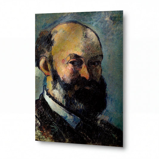 Obraz Paul Cézanne — Autoportrét — reprodukce na lesklém hliníkovém panelu — reprodukce na lesklém hliníkovém panelu