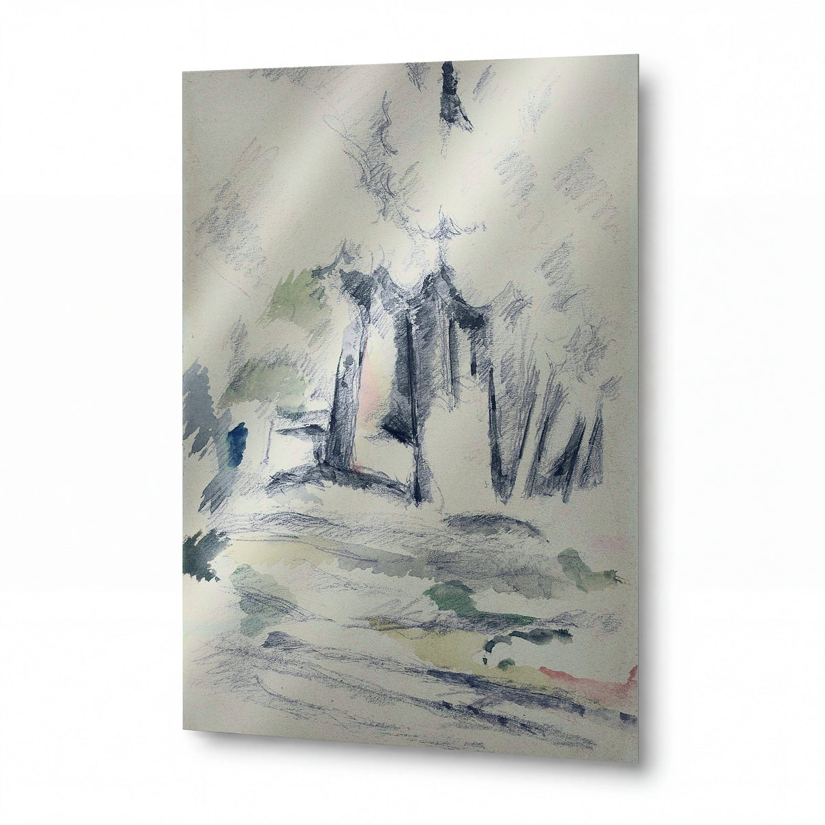 Obraz Paul Cézanne — Undergrowth — lesklý kovový obraz — lesklý kovový obraz