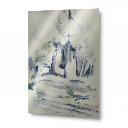Obraz Paul Cézanne — Undergrowth — lesklý kovový obraz — lesklý kovový obraz