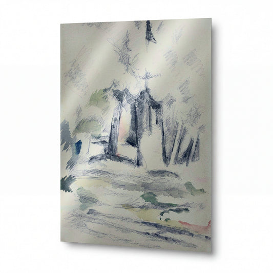 Obraz Paul Cézanne — Undergrowth — lesklý kovový obraz — lesklý kovový obraz