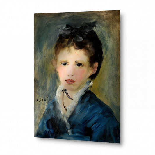 Obraz Pierre-Auguste Renoir — Mademoiselle Marthe Le Coeur — reprodukce na kovovém panelu s vysokým leskem