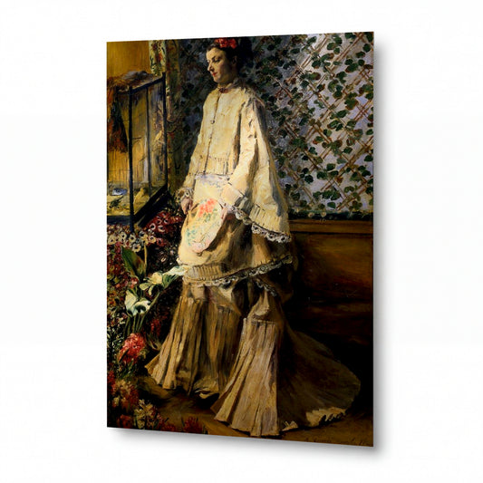 Obraz Pierre Auguste Renoir — Rapha Maitre — umělecký kovový obraz s vysokým leskem — umělecký kovový obraz s vysokým leskem