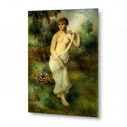 Obraz Pierre-Auguste Renoir — The Bather — reprodukce na lesklém hliníkovém panelu — reprodukce na lesklém hliníkovém panelu