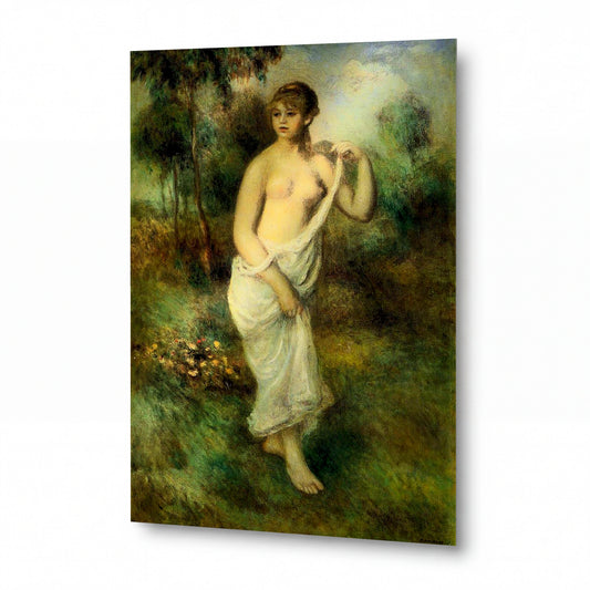 Obraz Pierre-Auguste Renoir — The Bather — reprodukce na lesklém hliníkovém panelu — reprodukce na lesklém hliníkovém panelu
