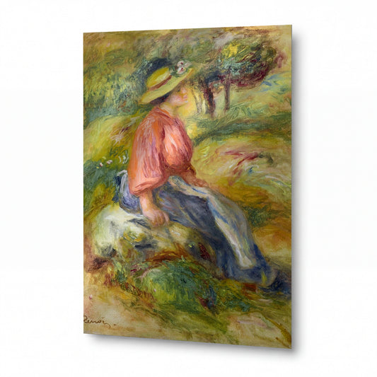 Obraz Pierre-Auguste Renoir — The Rest (Gabrielle) — umělecká reprodukce na hliníku — umělecká reprodukce na hliníku