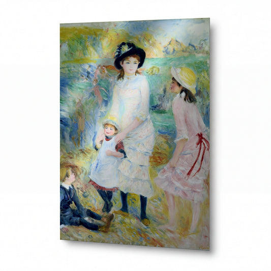 Obraz Pierre-Auguste Renoir — Děti na mořském pobřeží — reprodukce na lesklém hliníkovém panelu — reprodukce na lesklém hliníkovém panelu