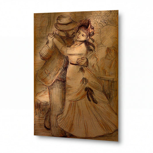 Obraz Pierre Auguste Renoir — Tanec na venkově — hliníkový panel s vysokým leskem — hliníkový panel s vysokým leskem