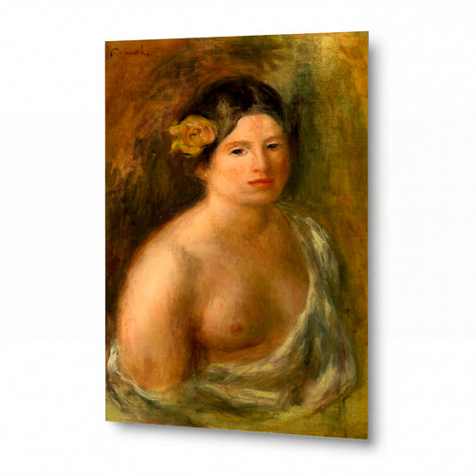 Obraz Pierre-Auguste Renoir — Gabrielle — umělecký kovový obraz s vysokým leskem — umělecký kovový obraz s vysokým leskem
