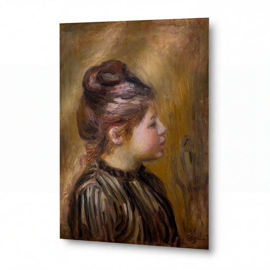Obraz Renoir — Head of a Girl — lesklý obraz na hliníku — lesklý obraz na hliníku