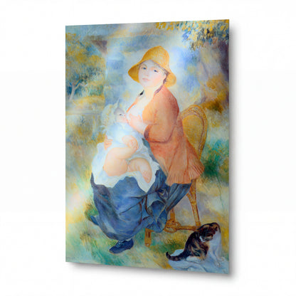 Obraz Pierre-Auguste Renoir — Mateřství — kovový obraz s vysokým leskem