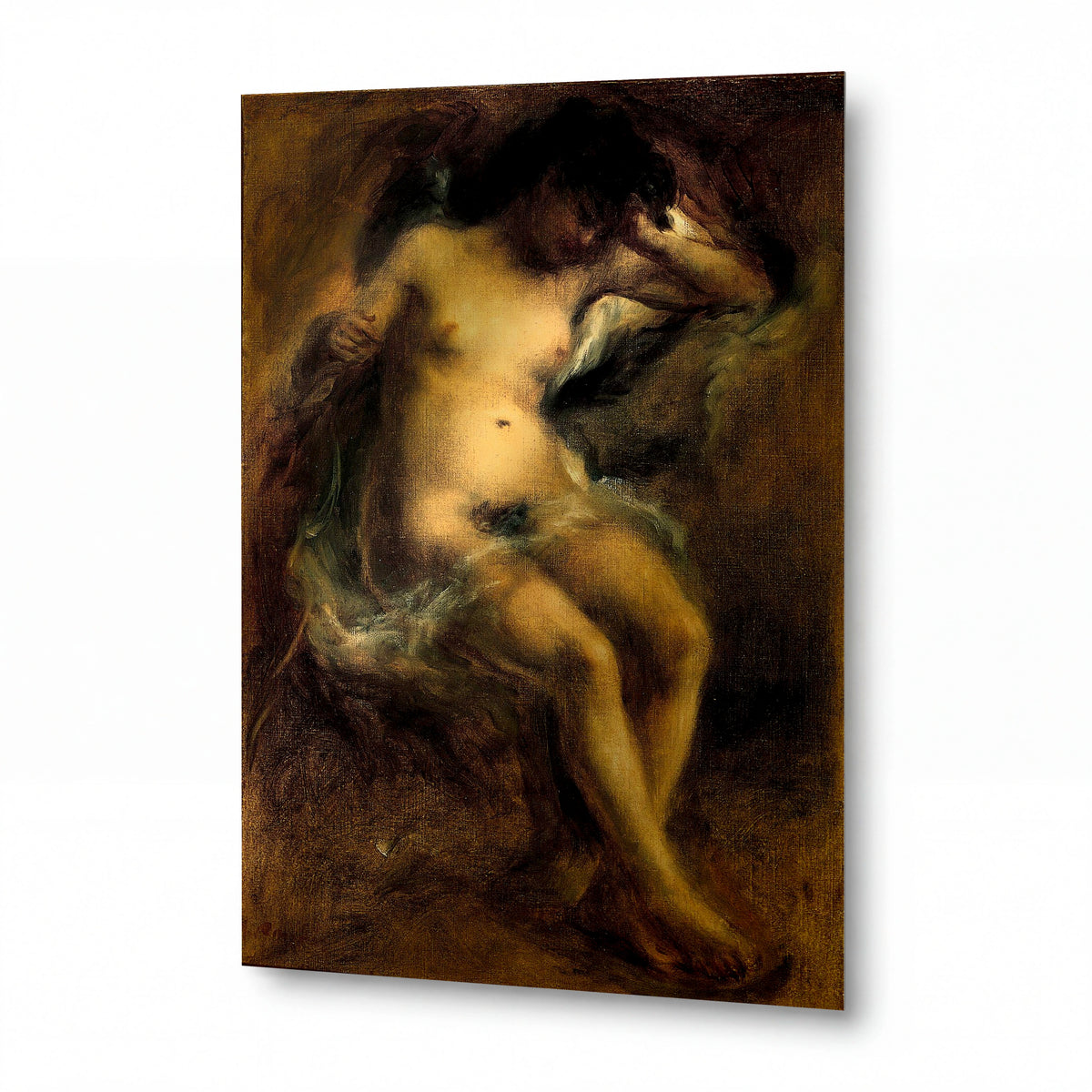 Obraz Pierre Auguste Renoir — Nude — reprodukce na lesklém hliníkovém panelu — reprodukce na lesklém hliníkovém panelu