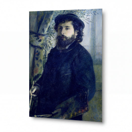 Obraz Renoir — Portrét Clauda Moneta — umělecký kovový obraz s vysokým leskem — umělecký kovový obraz s vysokým leskem