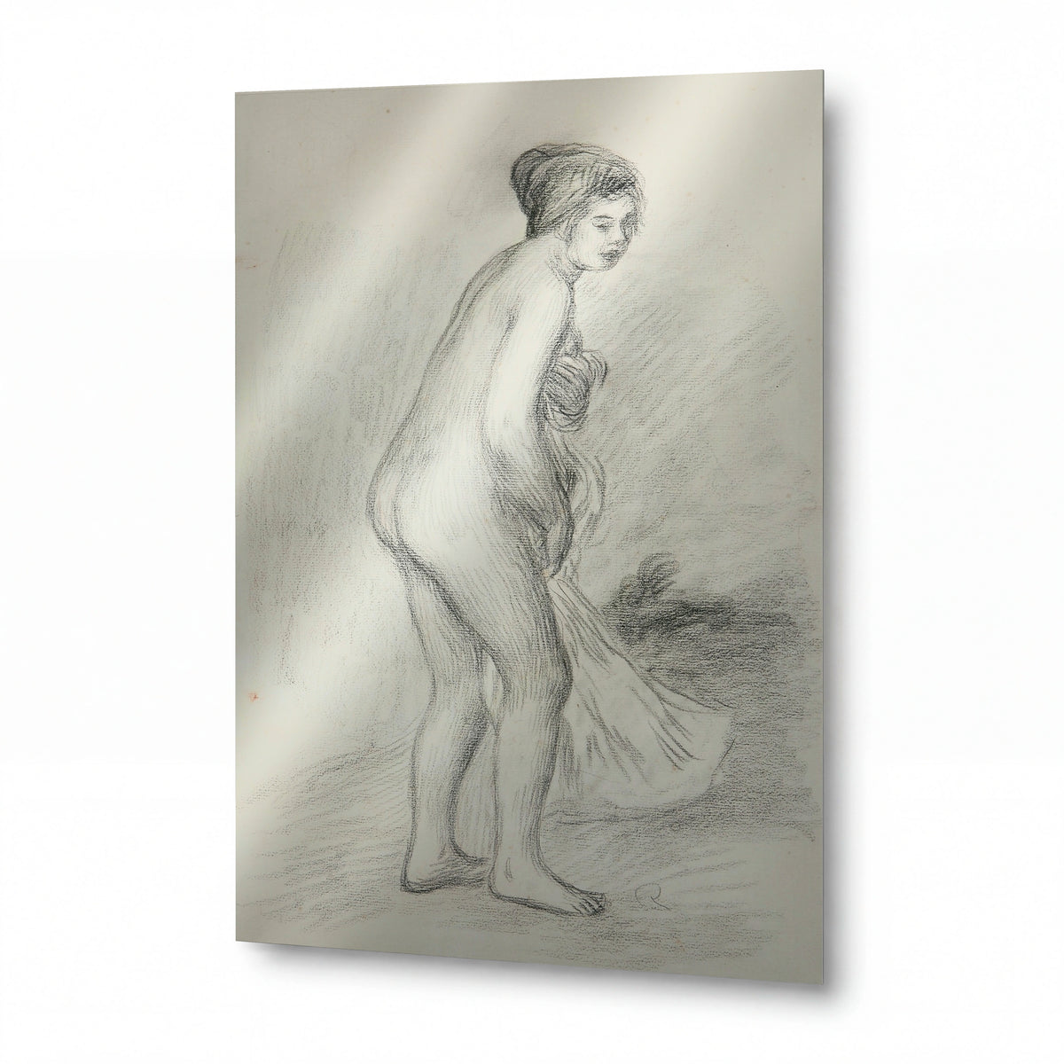 Obraz Pierre-Auguste Renoir — The Bather — hliníkový panel s vysokým leskem