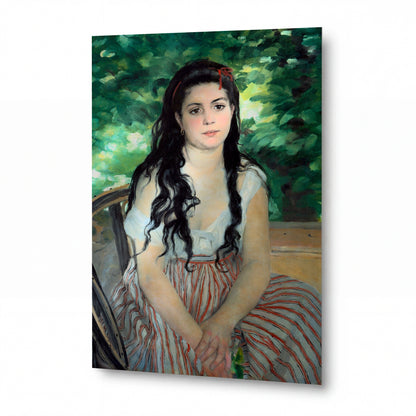 Obraz Pierre-Auguste Renoir — The Gypsy Girl — umělecký kovový obraz s vysokým leskem — umělecký kovový obraz s vysokým leskem