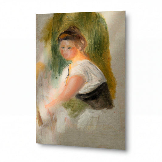 Obraz Pierre-Auguste Renoir — Young Woman — lesklý obraz na hliníku