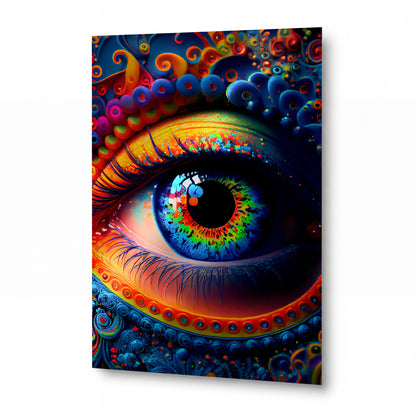 Obraz Duhový pohled fantaskních spirál — kovový obraz na hliníkovém panelu s vysokým leskem