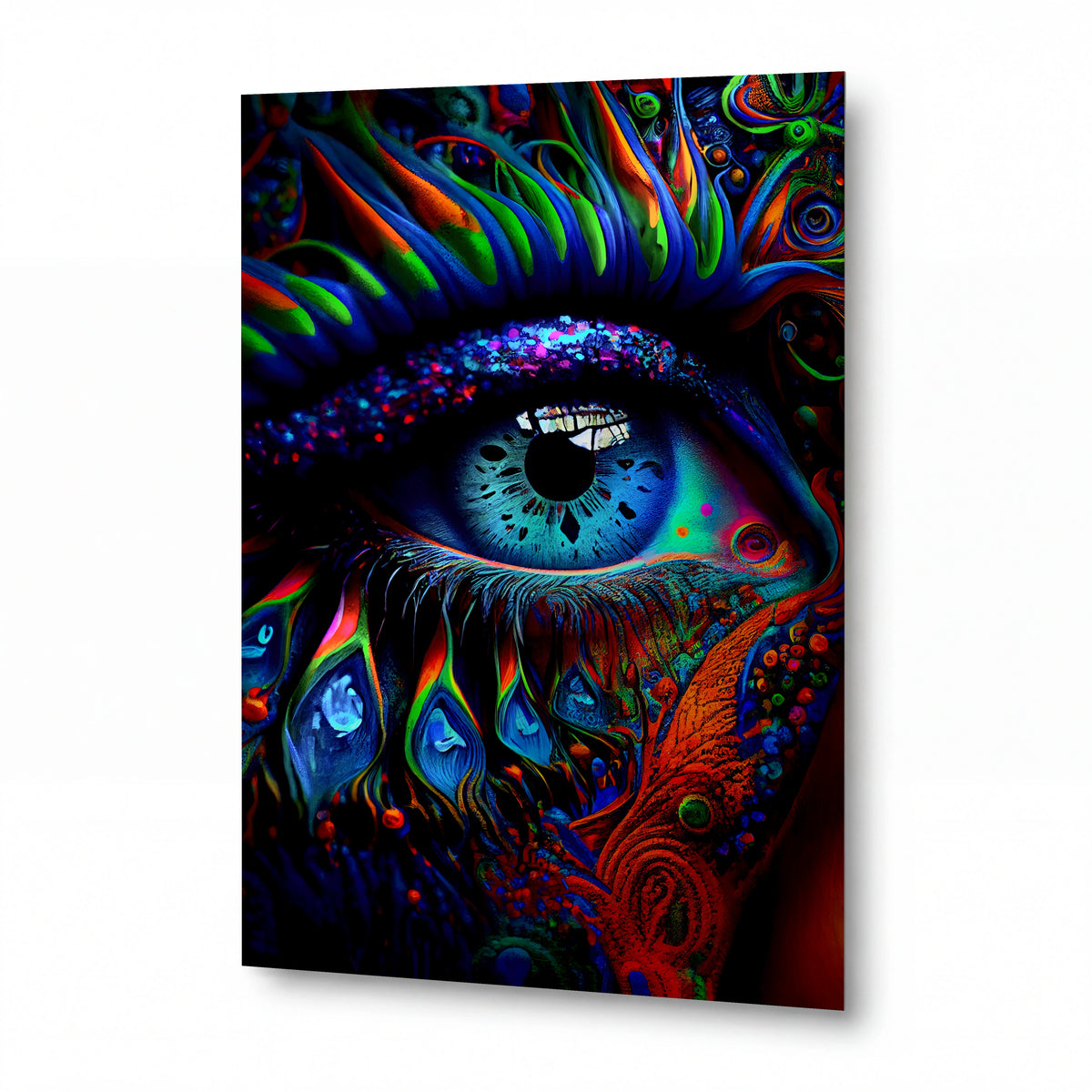Obraz Pohled plný psychedelických vírů — kovový obraz na hliníkovém panelu s vysokým leskem