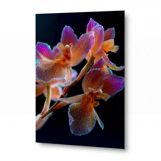 Obraz Světelné orchideje z tisíce jiskřivých linií — lesklý obraz na hliníku